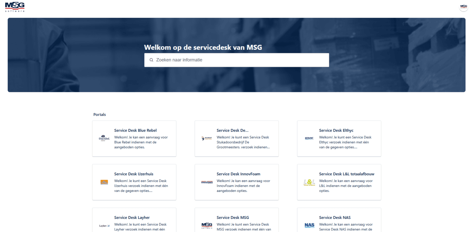 Service desk MSG software