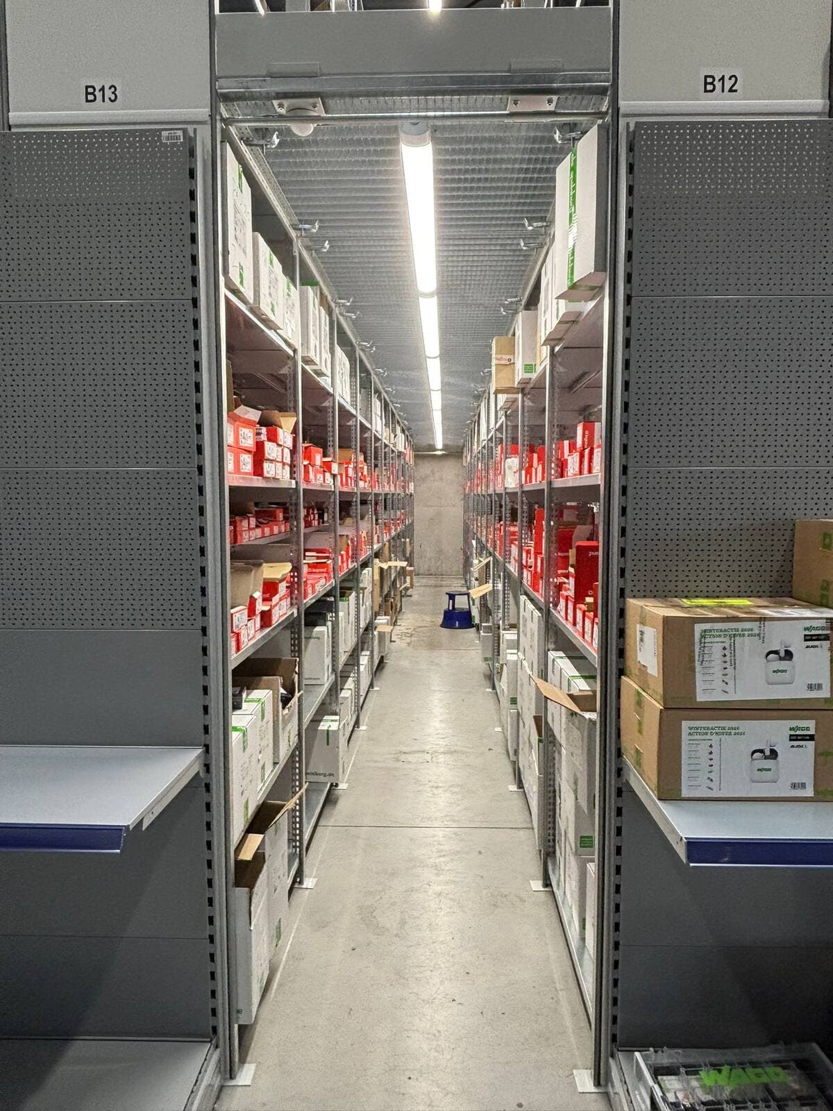 Magazijn van een technische groothandel dat werkt met MSG software