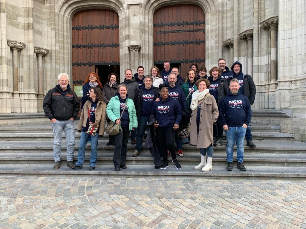 Het team van MSG software tijdens een bedrijfsuitje